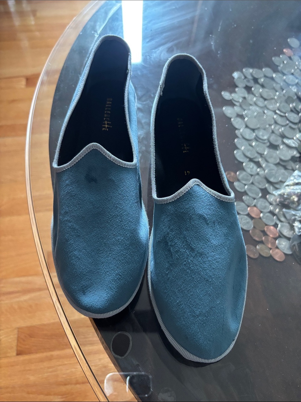 Miz Mooz Men's Blue Slip-On Suede Loafers